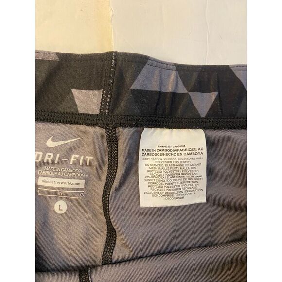 Nike dri-fit active shorts large black gray rn#56323 workout - Picture 3 of 6